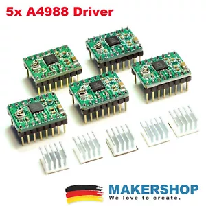 5x A4988 Stepper Motor Schrittmotor Treiber Driver 3D Drucker RepRap Ramps Po... - Bild 1 von 6