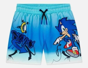 Sonic The Hedgehog Swimming Swim Shorts Beach Holiday Shorts 6-7, 7-8 Years - Picture 1 of 3