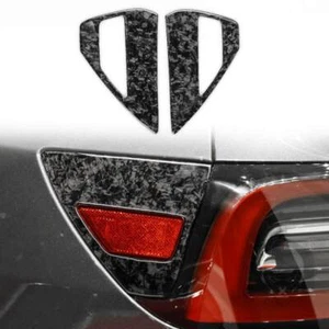Forged Carbon Fiber Charging Port Cover Trim for Tesla Model 3/Y - Picture 1 of 6