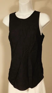 Blusa sin mangas de seda VERONICA BEARD NUEVA CON ETIQUETAS para mujer negra con cuello redondo en relieve Sabrina... - Imagen 1 de 7