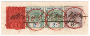 (I.B) Sierra Leone Revenue : Stamp Duty £1 4/6d - Picture 1 of 1