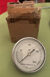 Ametek Moore Gauge 0-200 PSI 3 1/2” - Picture 1 of 5