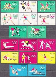 USSR 1964 Matchbox Label - Cat.125Z - XVIII Olympic Games in Tokyo. - Imagen 1 de 3