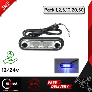 Blaue HELLA STIL LED UNTERPUTZ KELSA BAR MARKIERUNGSLAMPE LEUCHTE 12 V 24 V PACKUNG 1-50 - Bild 1 von 7