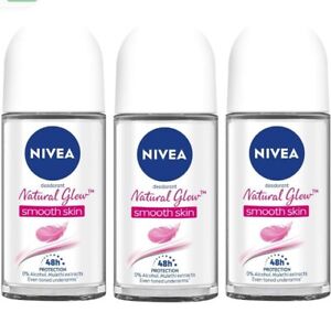 Nivea Deodorant Roll-On Natural Smooth Skin For Women 25Ml Pack of 3