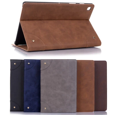 Retro Leather Shockproof Case Cover For Samsung Galaxy Tab A7 T500 505 Tablet UK - Image 1 of 4