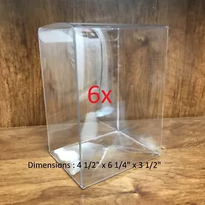 6x Custodia Protettiva Resistente 0,5mm Trasparente Regolare Plastica Funko Pop 4 Pollici - Foto 1 di 7