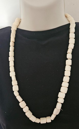 OFF WHITE Perline ossee bianche Kenya taglie biologiche africane etniche tribali