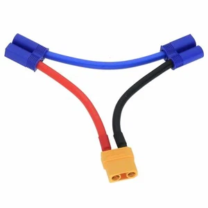Series Wire XT90 1 Female to 2 Male EC5 10AWG 10CM Serial CableHobbies Toys RC - Picture 1 of 2