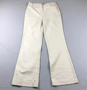 Coldwater Creek Pants Womens P4 Ivory Natural Fit Wide Leg Side Zip NWT * - Picture 1 of 15