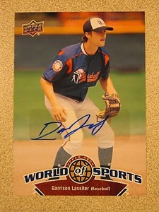 2010 UPPER DECK WORLD OF SPORTS #152 GARRISON LASSITER AUTO NEW YORK YANKEES