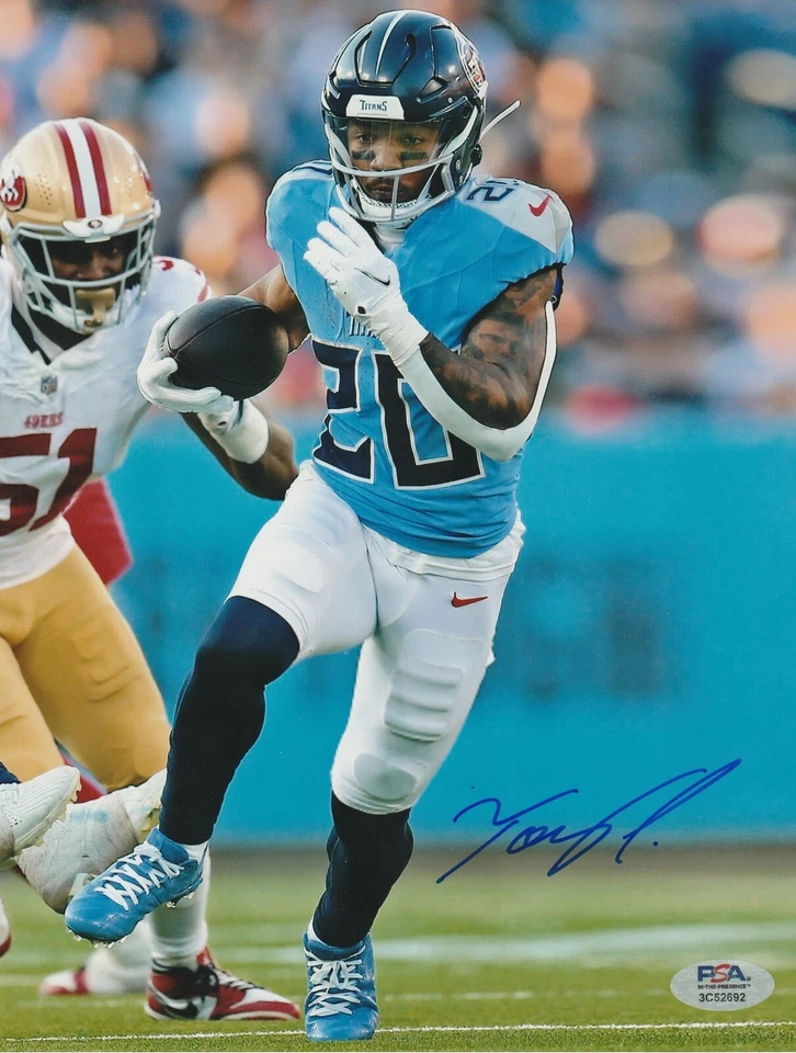 TONY POLLARD TENNESSEE TITANS  PSA AUTHENTICATED  ACTION SIGNED 8x10 - Image 1 of 1