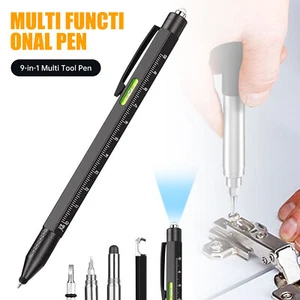 Touch Pen With Level Ruler 9 in 1 Stylus Ballpoint Screen Screwdriver Multi-tool - Picture 1 of 9