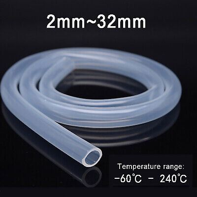 Food Grade Transparent Silicone Tube Hose Unscented Hose 2~32mm HIGH TEMP 240°C • 1.65€