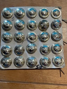 Group of Original British Army Military Police Stay Brite Buttons on Card - Picture 1 of 4