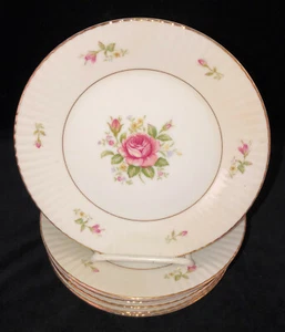 8 Grant Crest * VICTORIAN ROSE* 7 7/8" SALAD PLATES* - Picture 1 of 2