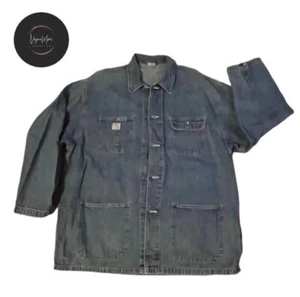 Vintage GAP Denim Chore Jacket Mens Blue Denim Medium Button Up Oversized Denim - Picture 1 of 11