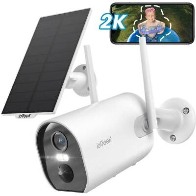 2K Solar Camera Security Outdoor with Spotlight & Siren, AI Detection Wireles... - Image 1 of 4