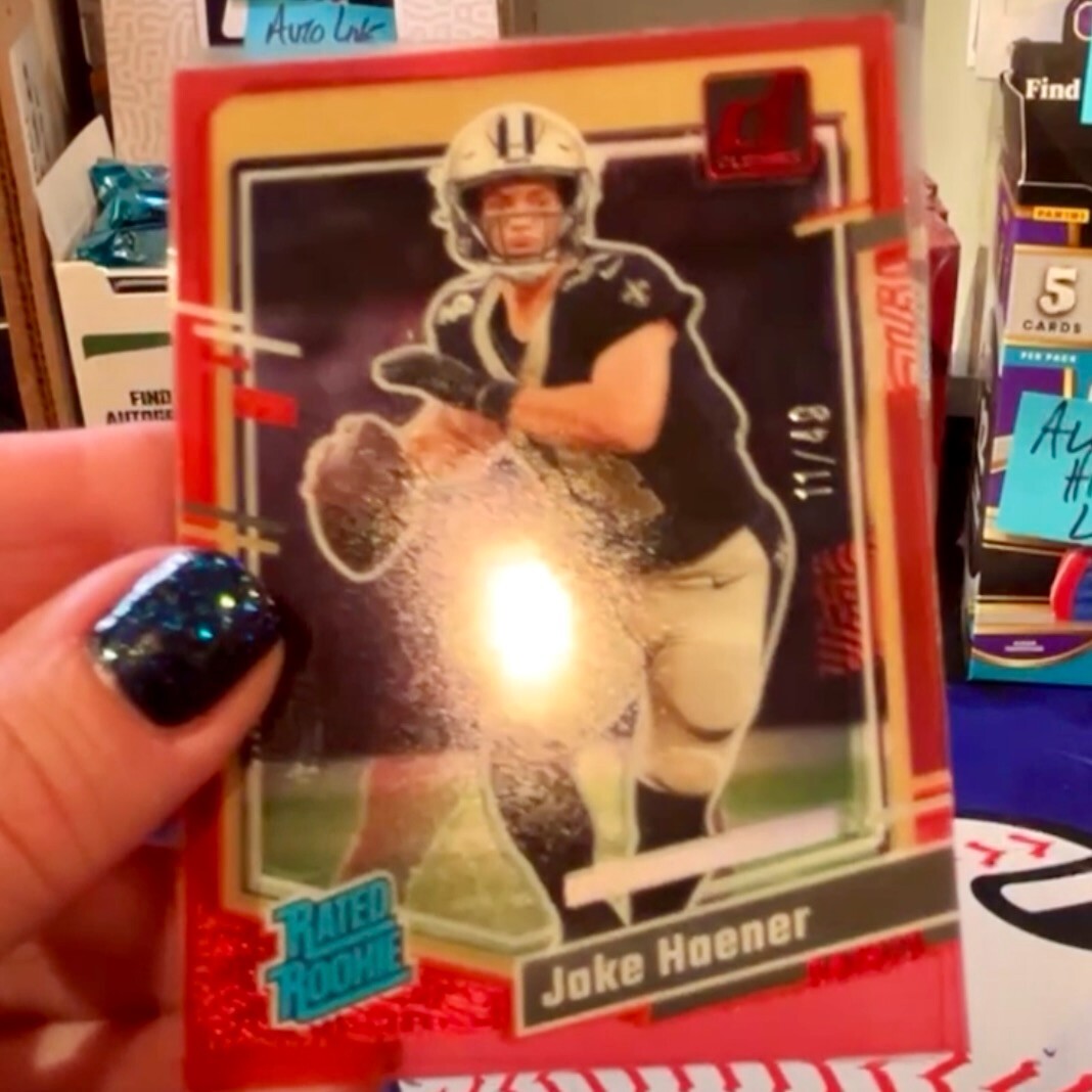 Clearly Donruss Football 2023 Jake Haener Rated Rookie Red /49 63 RC