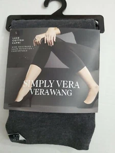 Medias Simply Vera Wang Luxe Algodón Capri Banda Ancha Talla Pequeña Gris $26 - Imagen 1 de 5