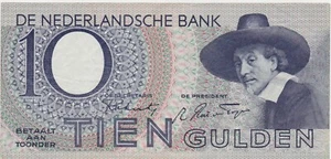 Netherlands 10 Gulden 1943 aXF - Picture 1 of 2