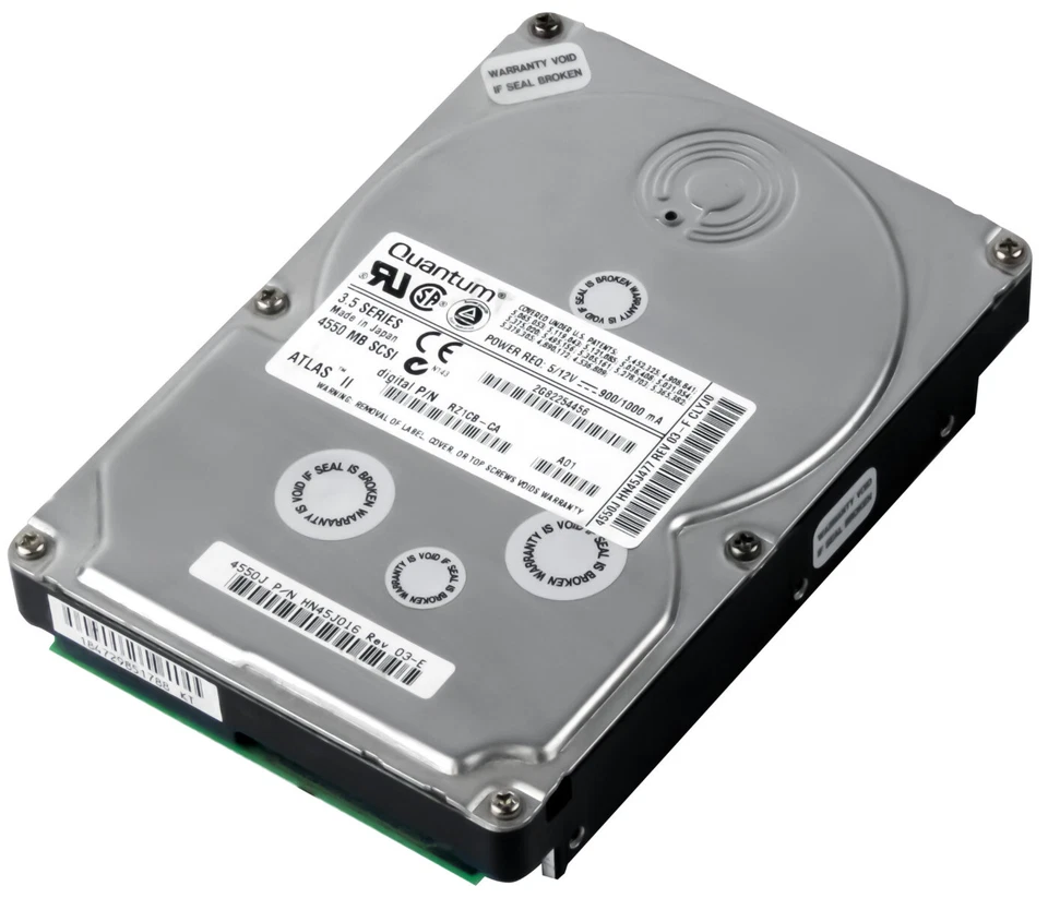 Hard Drive Quantum RZ1CB-CA 4.5GB SCSI 80-PIN 3.5'' HN45J477 - Image 1 of 3