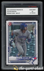 2021 Austin Martin Bowman Prospects Rookie 1st Graded 10 Toronto Blue Jays Card