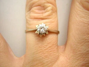 BRILLANT SOLITÄR RING 585/000 WEISSGOLD SONDERPREIS LUXUS PUR 028CT GR60 T635 - Bild 1 von 4