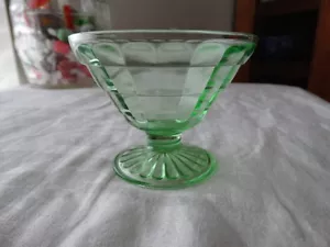 Anchor Hocking Grün Vertiefung Glasblock Optik Kegel Champagner/Sherbet leuchtet - Bild 1 von 5