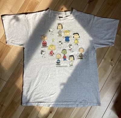 Vintage 1980s All Over Print Peanuts Single Stitch Men's XL Tee - Image 1 of 4