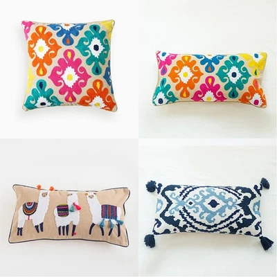 Unique Embroidered Pillowcase for Bohemian Living Space Moroccan Inspiration - Image 1 of 4