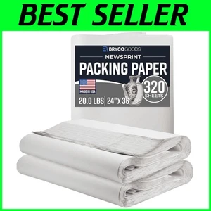 Newsprint Packing Paper Sheets for Moving | 320 Sheets - Picture 1 of 9