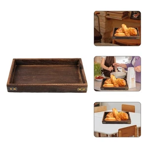 Wooden Vintage Style Wood Tray Wood Jewelry Tray Rectangular Solid - Picture 1 of 12