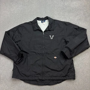 Dickies Jacket Adult Large Black Chore Work Wear Bomber Lined Coat Mens - Picture 1 of 9