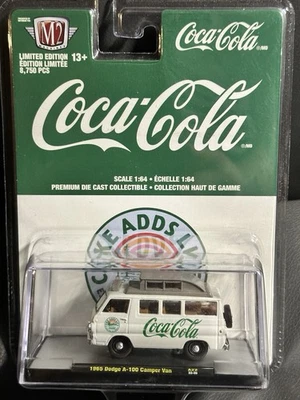 M2 Machines 1:64 Coca-Cola Limited Edition White Green 1965 Dodge Van 1 of 8750 - Image 1 of 4