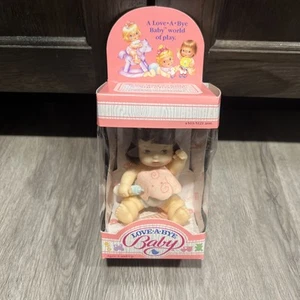 1987 Vintage NEW Hasbro Love-a-bye Baby Straight Brown Hair Doll - Picture 1 of 6