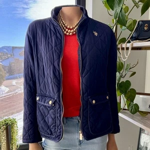 U.S. Polo Assn, Navy Quilted Jacket, Size Medium - Picture 1 of 10