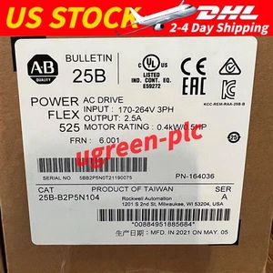 Allen-Bradley 25B-B2P5N104 Brand New PowerFlex 525 AC Drive 0.4kW 0.5Hp - Picture 1 of 3