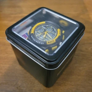 Kinderuhr Digital Schwarz Gelb Sport Outdoor Multifunktion - Bild 1 von 3