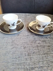 Winterling Marktleuthen Bavaria Black Coffee Cup And Saucer X 2 - Picture 1 of 12