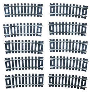 10 PIECES OF ATLAS #835 HO CODE 100 NIC SIL 1/3-18" RADIUS SNAP TRACK-$6.00 SHIP - Picture 1 of 3