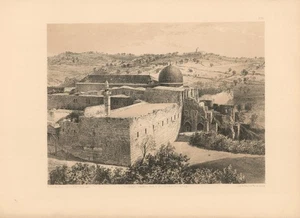 1864 Pierotti View of el-Aksa (al-Aqsa) Mosque, Dome of the Rock, Jerusalem - Picture 1 of 1