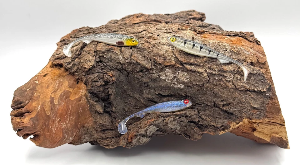 Fox Rage Naturals Slick Shad 7cm 2g Silver Halo Electric Flash Gummiköder Köder - Bild 1 von 1