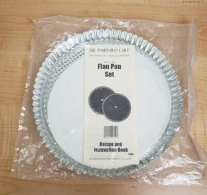 The Pampered Chef Flan Pan 10" pollici 2 Flan Pan Set/Torta/Torta Nuovo - Foto 1 di 6