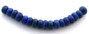 SEVENTEEN 7.5mm to 8.1mm Rondelle Lapis Lazuli Primitive OLD STOCK Bead COL10SL1 - Picture 1 of 1