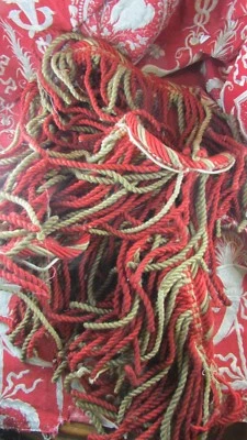 ancienne passementerie galon de franges pour fauteuil coussin napoleon III 19e - Photo 1/2