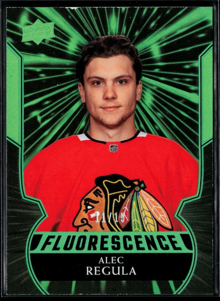 2020-21 Upper Deck Fluorescence Green #F-31 Alec Regula RC 11/15 - Image 1 of 2