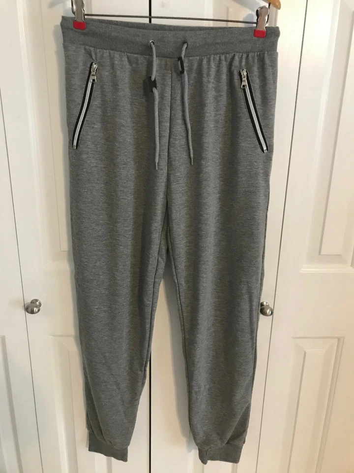 Galaxy By Harvic French Terry Joggers (Grey L)