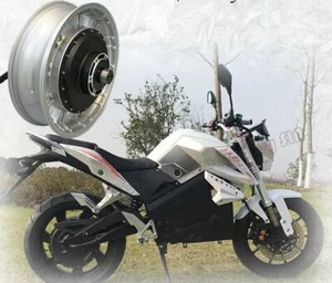 Motor de buje de motocicleta eléctrica sin escobillas de alta potencia 2KW 72V 30-40 mph NUEVO - Imagen 1 de 3