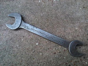 Vintage 1943-1944 PLOMB 3031 MADE IN USA 3/4"x5/8" double open end wrench DOE - Picture 1 of 2